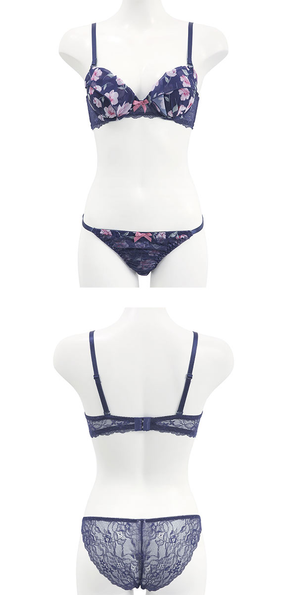 ラブジェリー フラワーガーデン ブラセット ABCD 盛り胸 Wパッド 厚盛り 谷間ブラ バストアップ 脇寄せ Love gerie