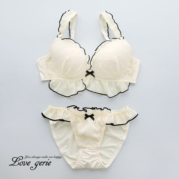 ラブジェリー ドーリーメロウハート ブラセット ABCD 盛り胸 Wパッド 谷間ブラ バストアップ ブラジャー ショーツ セット Love gerie