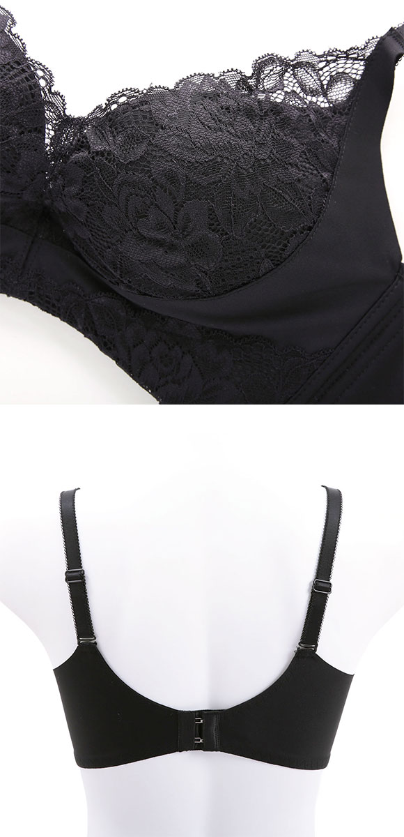 BOINBOINブラ 5倍盛り 脇高ノンワイヤーブラ S M L 盛り胸 Wパッド ワイヤレス 快適 谷間ブラ バストアップ 脇寄せ ブラジャー 大きいサイズ