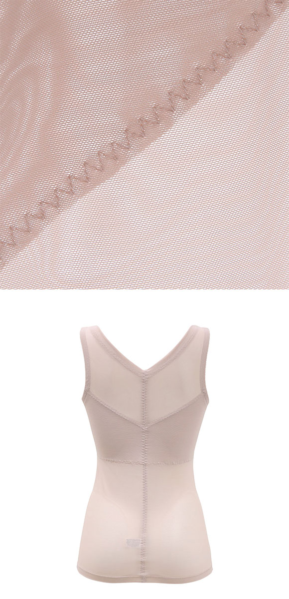 スリム魅せ メッシュボディシェイパー カップ付きタンクトップ M L LL ブラトップ 美姿勢 ムレナイ 着やせ 背中 スタイルアップ 補整