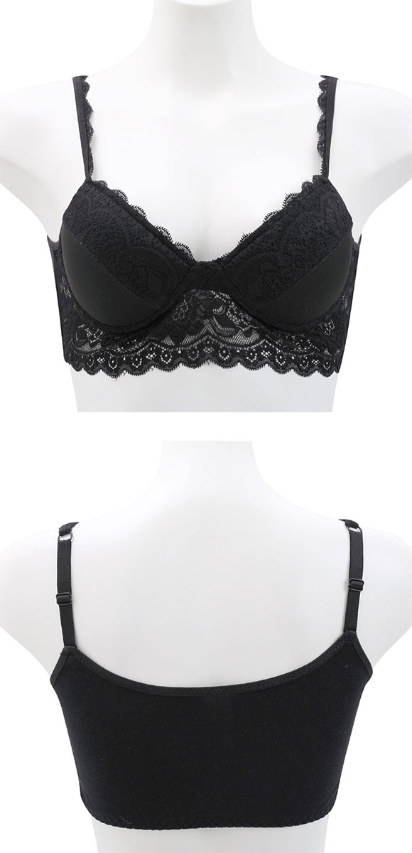 肌に優しい綿100％ ゆったりハーフトップ ノンワイヤーブラ M L LL 大きいサイズ リラックス 楽ちん ナイトブラ 夜ブラ ミセス 敏感肌 単品