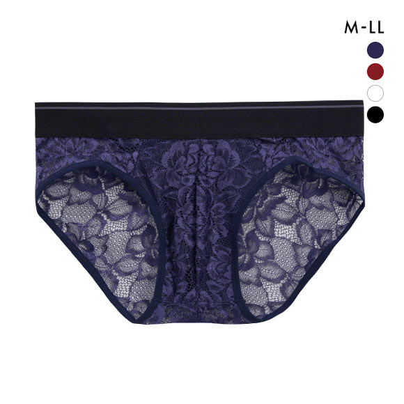 NEW SENSATION 総レース ビキニ ブリーフ フルバック M L LL メンズ パンツ アウトゴム アンダーウェア シースルー ショーツ 父の日