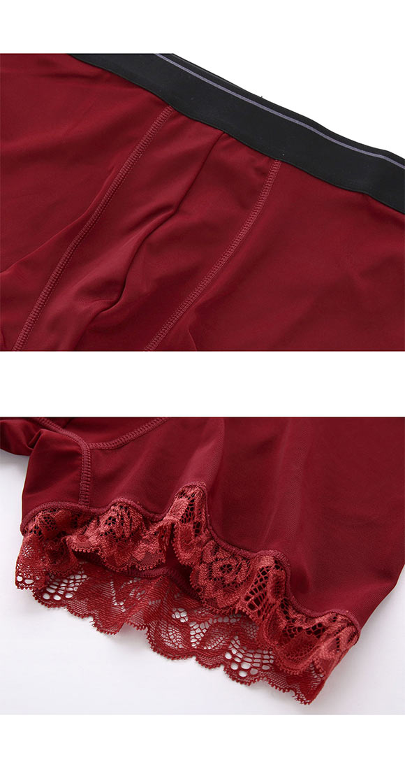 NEW SENSATION 足口レース ボクサーパンツ M L LL ショート丈 メンズ パンツ アウトゴム アンダーウェア ボクサーブリーフ