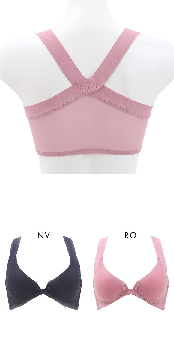 着るとわかる、変わる LOVE MYSELFブラ 美姿勢サポート フロントホック ノンワイヤーブラ M L LL 3L 猫背 背筋 姿勢 補正 ヨガ