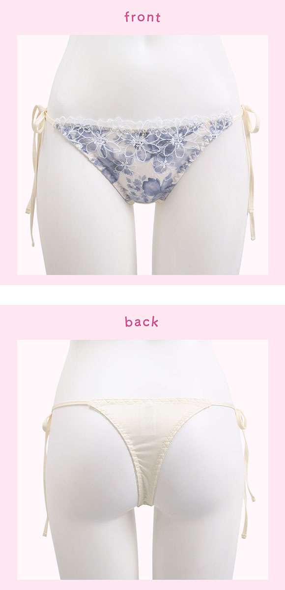 ラブジェリー ウォーターリリー サイドリボン Tバックショーツ ML ひもパン 横ひも タンガ ソング Love gerie