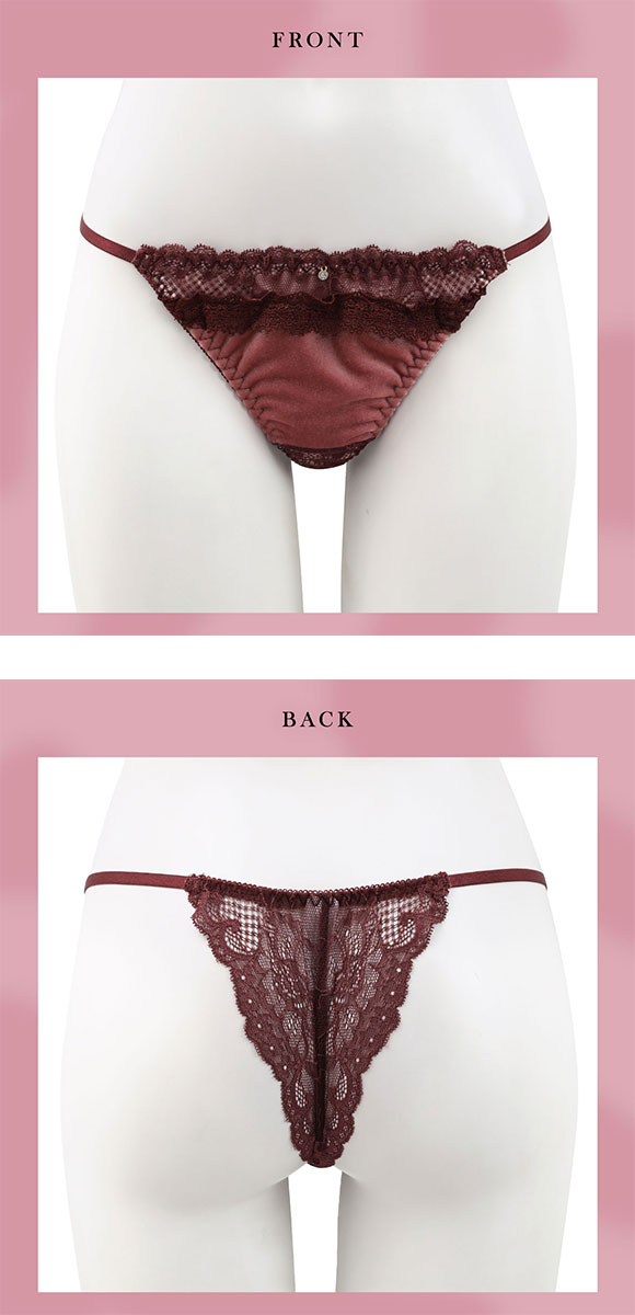 ラブジェリー ベロアレース Tバックショーツ ML 総レース ひびきにくい タンガ ソング Love gerie