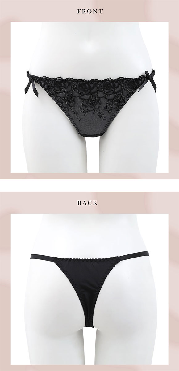 ラブジェリー ロマンティックロージーリボン Tバックショーツ ML 別注 タンガ ソング ひびきにくい セクシー 単品 Love gerie