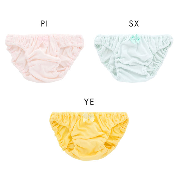 ラポーム La-Pomme by petite mignon リボン付き コットン スキャンティー フルバック レディース 日本製 単品