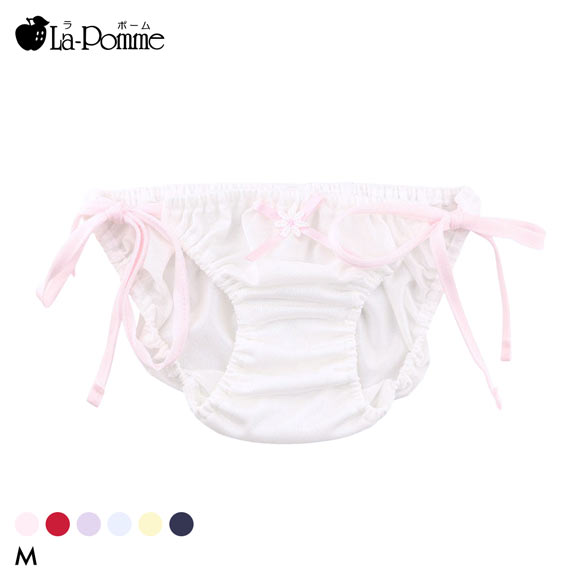 ラポーム by petite mignon ソアリス 横ヒモ インゴム スキャンティ フルバック ショーツ レディース 紐パン La-Pomme