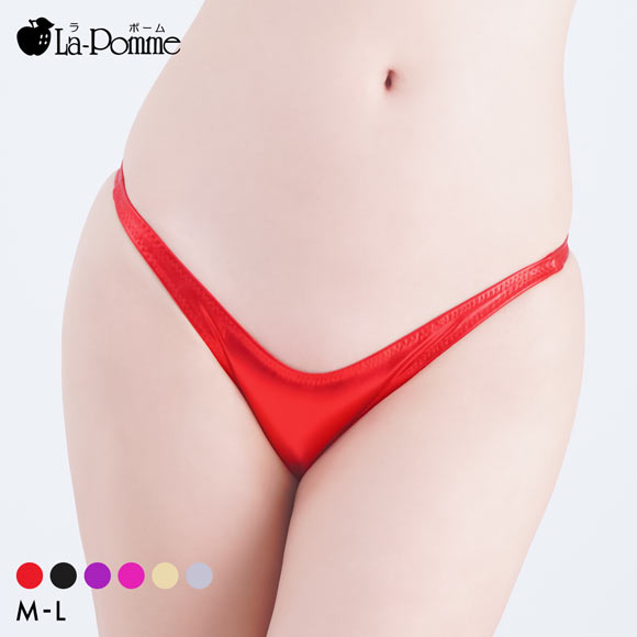 ラポーム メタリック ハイレグ ハーフバック ショーツ レディース 日本製 La-Pomme