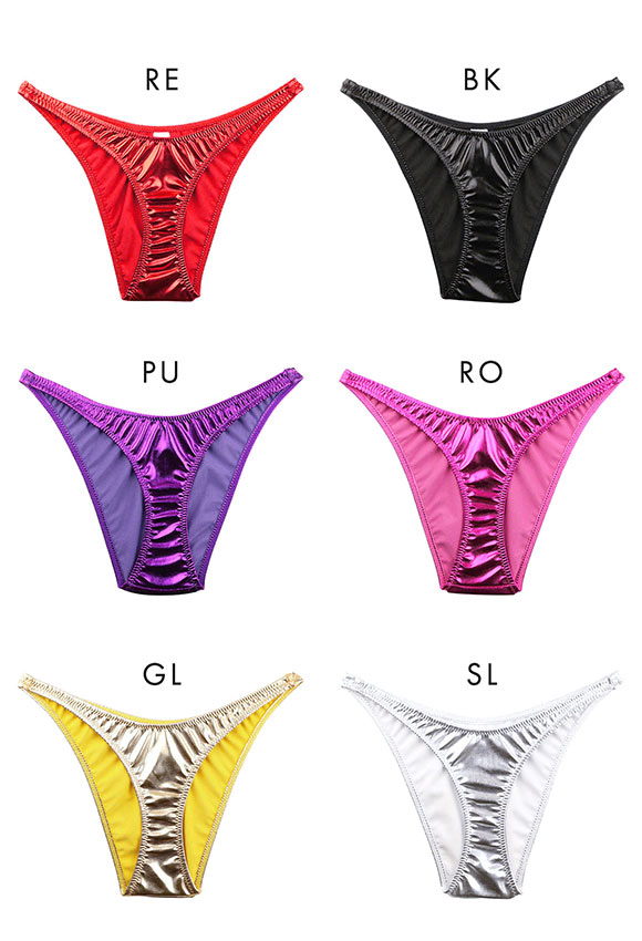 ラポーム メタリック ハイレグ ハーフバック ショーツ レディース 日本製 La-Pomme