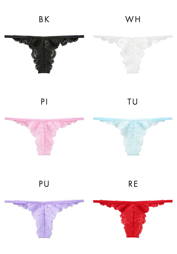 ラポーム La-Pomme サイドバインダー 総レース Tバック ショーツ レディース 日本製 単品