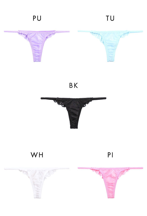 ラポーム NHK生地 ストレッチバックレース Tバック ショーツ レディース 日本製 La-Pomme