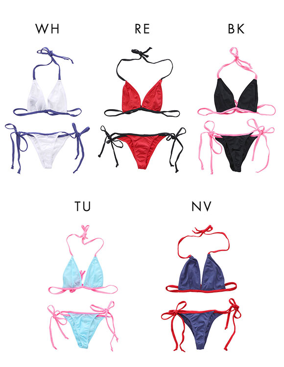 ラポーム マイクロ 三角ブラ＆ミニビキニショーツセット レディース La-Pomme