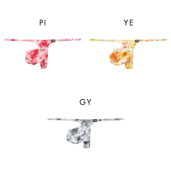 ラポーム オム フラワープリント Tバック ビキニ メンズ 前とじ 日本製 La-Pomme Homme