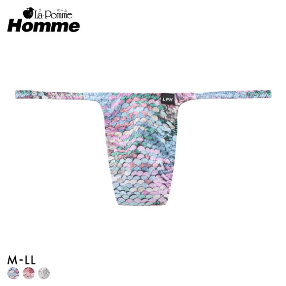 ラポーム オム スパンコールプリント Tバック ビキニ メンズ 日本製 La-Pomme Homme 大きいサイズ