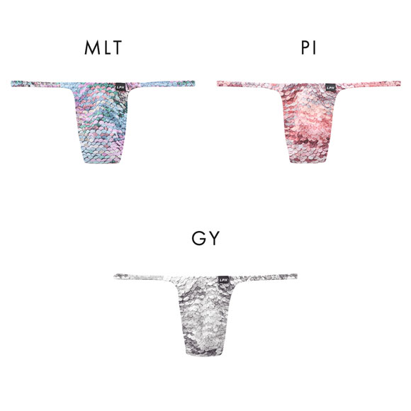 ラポーム オム スパンコールプリント Tバック ビキニ メンズ 日本製 La-Pomme Homme 大きいサイズ