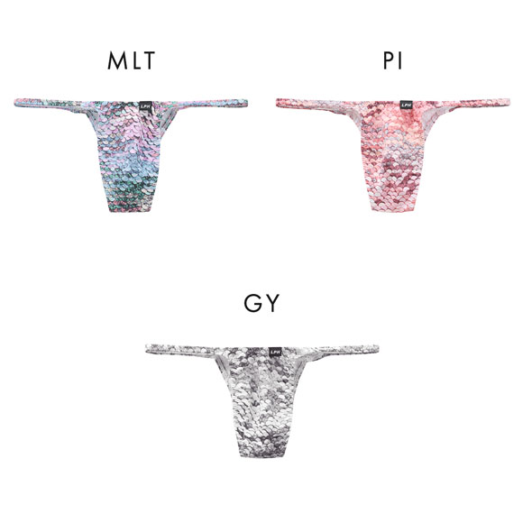 ラポーム オム スパンコールプリント ハーフバック ビキニ メンズ 日本製 La-Pomme Homme 大きいサイズ