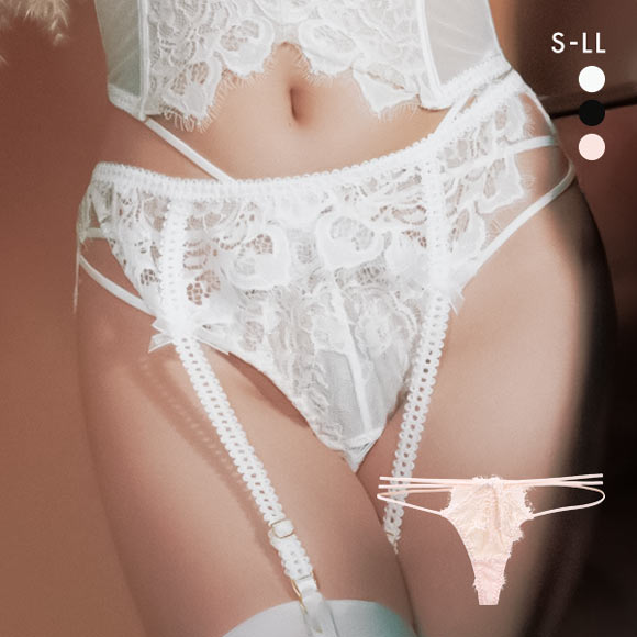 シークレットスタイル Secret Style 総レース ストリング Tバックショーツ S M L LL タンガ ソング ひびきにくい 透け 単品