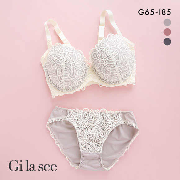 ギャラシー 美乳ブラ 背中すっきり脇高 3/4カップ ブラショーツセット GHI