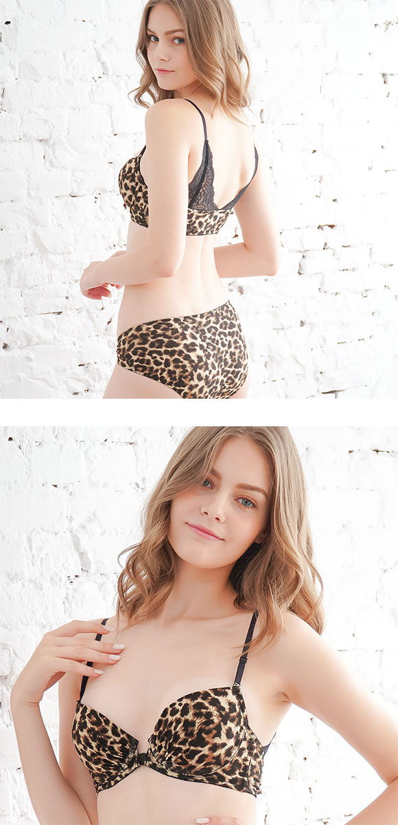 ギャラシー 美乳ブラ 3/4カップ ブラジャー ショーツ セット BCDEFG フロントホック 大きいサイズ バックレース