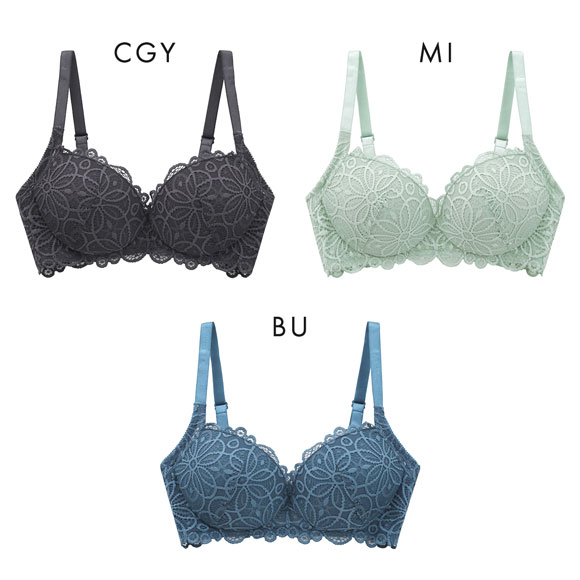 ギャラシー 背中すっきり脇高 ノンワイヤー ブラジャー 単品 M L LL 3L 乳がんパッド対応 パッドポケット付き