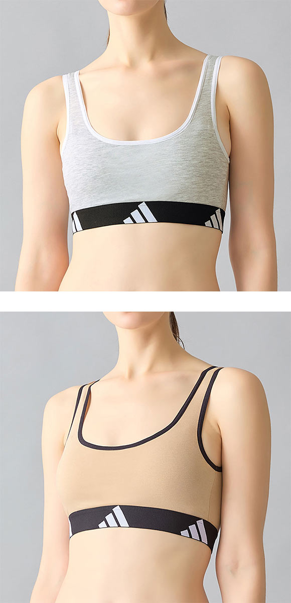アディダス ハーフトップ ノンワイヤー ブラジャー adidas