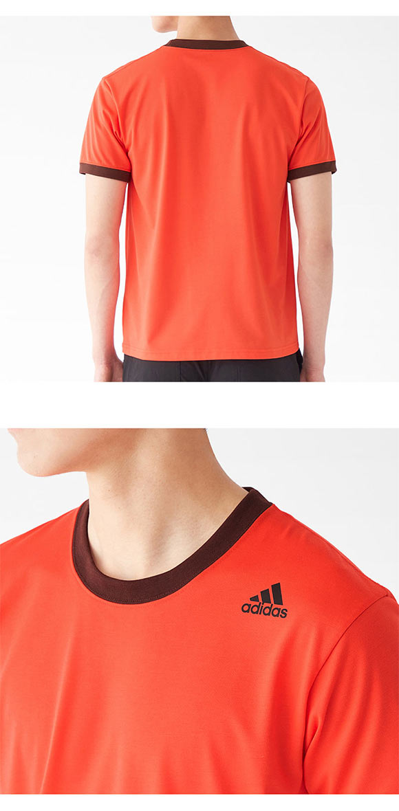アディダス adidas クルーネック Tシャツ メンズ ショートスリーブ 半袖 スポーツ 吸汗速乾