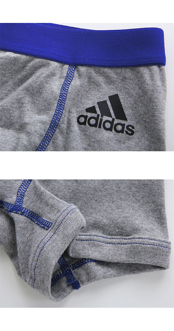 アディダス adidas ボクサーパンツ 2枚組 キッズ ジュニア 男の子 前あき 身生地綿100%