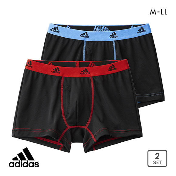 アディダス adidas 2P ボクサーパンツ 2枚組 メンズ 前あき 吸汗速乾