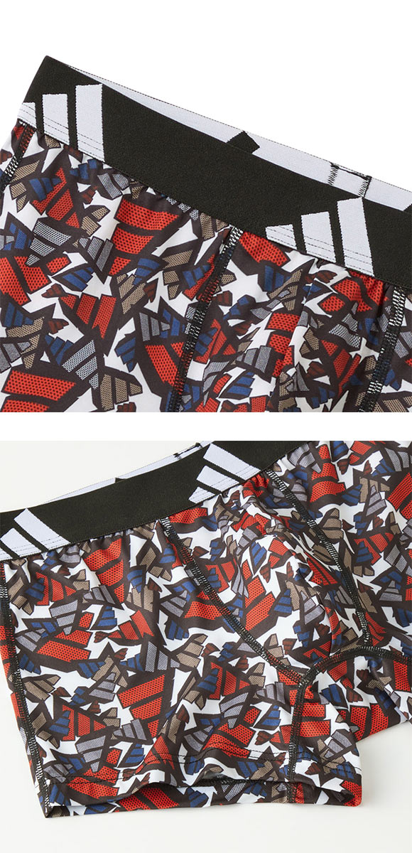 アディダス ロゴ総柄 ボクサーパンツ メンズ adidas カジュアル スポーツ 前閉じ　