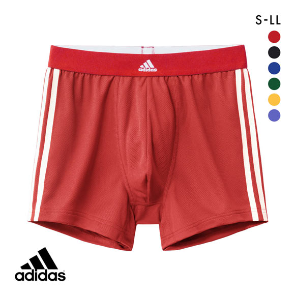 アディダス adidas スポーツショーツ メンズ ボクサーパンツ メッシュ 三本ライン 前閉じ 吸汗速乾