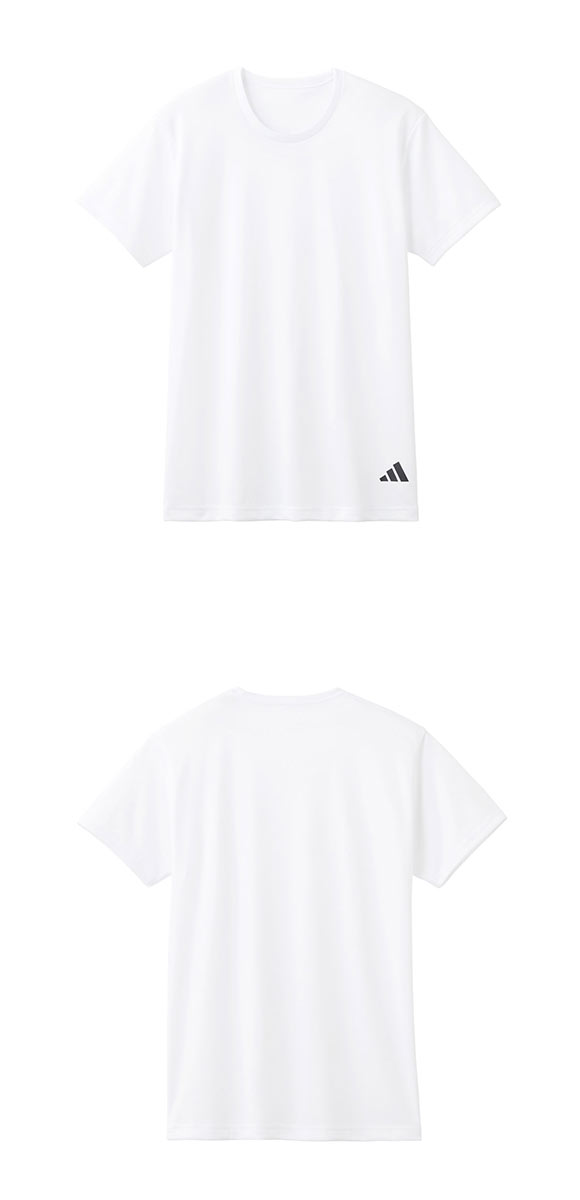 アディダス メッシュ クルーネック Tシャツ 2枚セット メンズ adidas 丸首