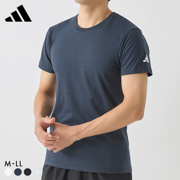 アディダス ワンポイントロゴ 半袖 Tシャツ メンズ adidas スポーツ クルーネック 綿100％