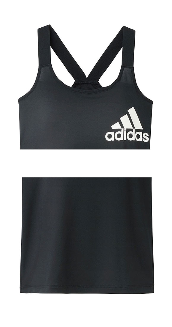 アディダス adidas キッズ ジュニア カップ付き タンクトップ ガールズ インナー 吸汗速乾 女の子 女児