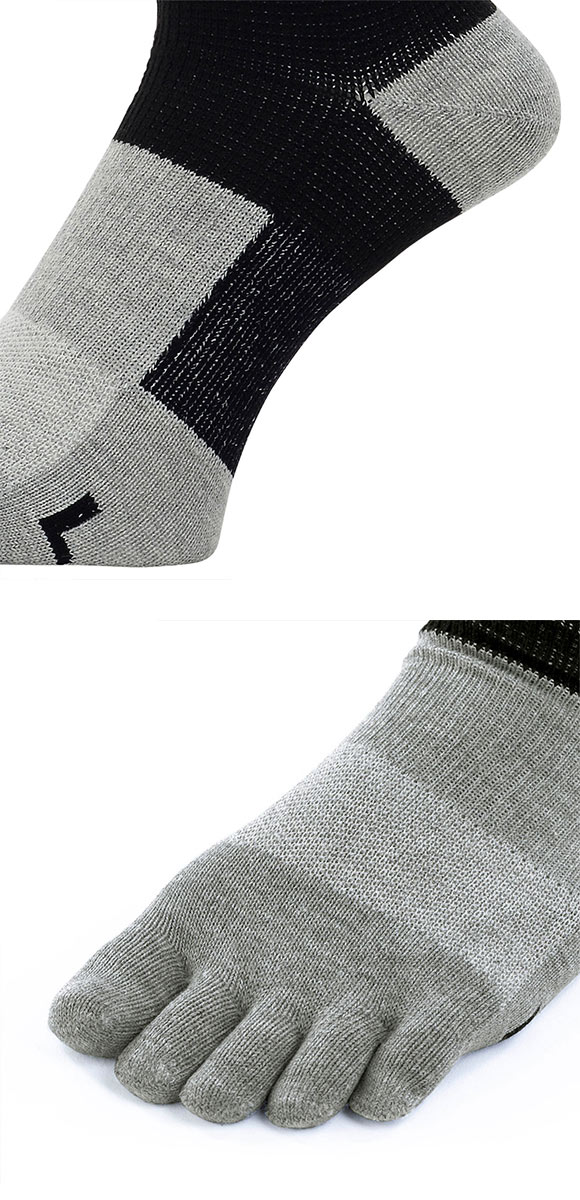 グンゼ GUNZE アクティブスタイル アーチサポート 5本指 スニーカー丈ソックス 靴下 メンズ スポーツソックス 25-27cm
