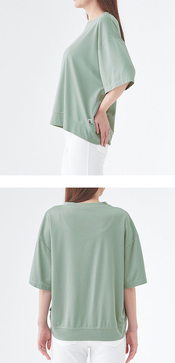 グンゼ UCHI-COLLE 冷感スムース 5分袖シャツ レディース トップス ルームウェア GUNZE ウチコレ