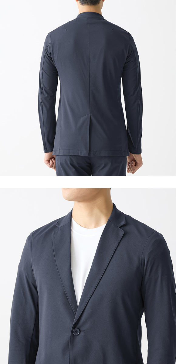 グンゼ BODY WILD ライトテック ストレッチメッシュ テーラードジャケット メンズ ビジカジ リモートワーク GUNZE ボディワイルド