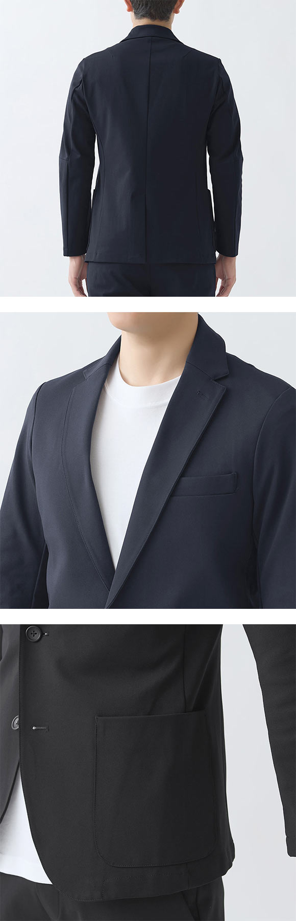 グンゼ BODY WILD スマートダブルニット テーラードジャケット メンズ GUNZE ボディワイルド