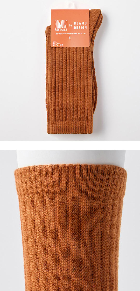 グンゼ BODYWILD by BEAMS DESIGN アーチサポート クルー丈 ソックス メンズ 25-27cm GUNZE ビームス ボディワイルド