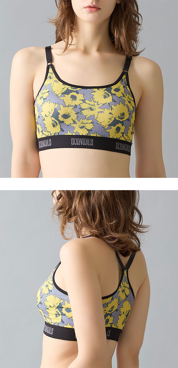 グンゼ ボディワイルド レディース プリントハーフトップ BODYWILD GUNZE