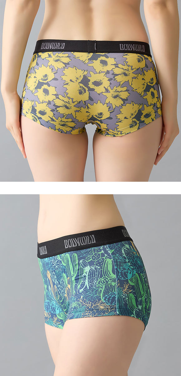 グンゼ ボディワイルド レディース プリントボクサーパンツ BODYWILD GUNZE