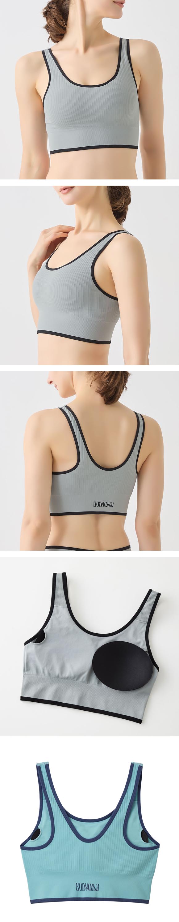 グンゼ BODY WILD 3D MADE 成型 リブハーフトップ レディース GUNZE ボディワイルド ヨガ ピラティス