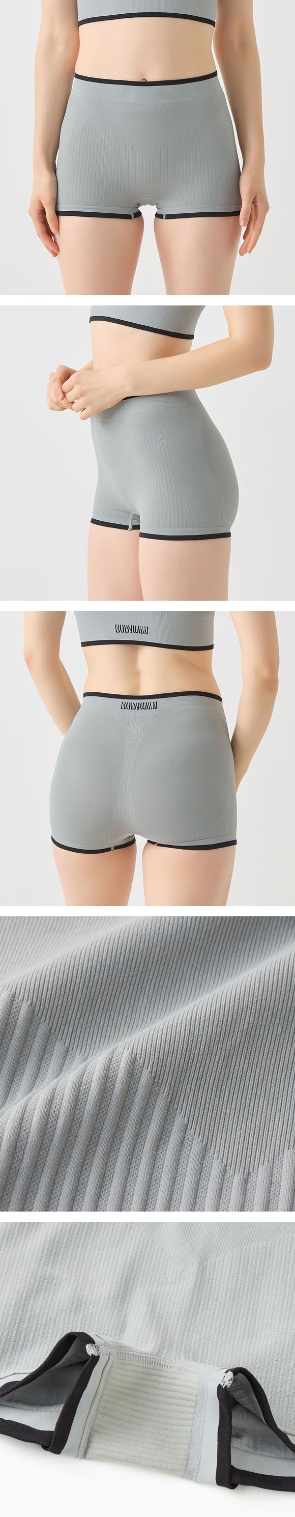 グンゼ BODY WILD 3D MADE 成型 リブ ボクサーパンツ レディース 1分丈 GUNZE ボディワイルド ヨガ ピラティス