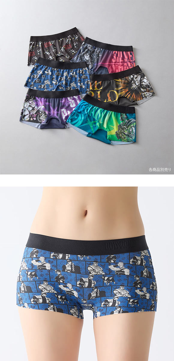 ボディワイルド レディースボクサーパンツ ジョジョの奇妙な冒険コラボ 総プリント ショーツ 一分丈 BODYWILD