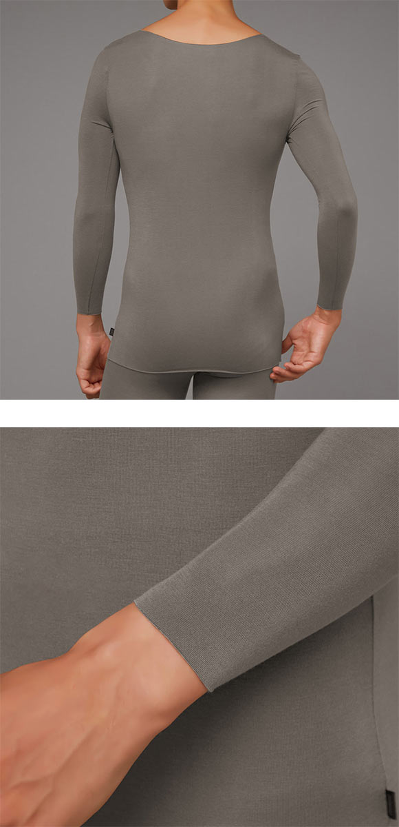 グンゼ BODY WILD カットオフ ボートネック ロングスリーブ シャツ メンズ GUNZE ボディワイルド