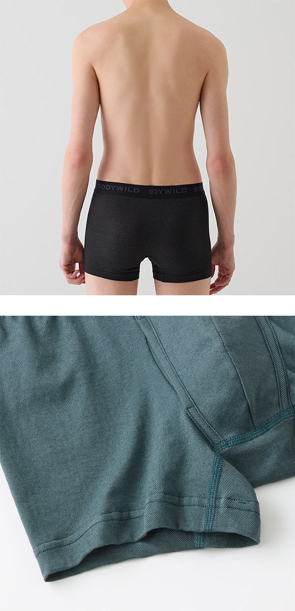 グンゼ BODY WILD デニム調 ボクサーパンツ メンズ 前あき 綿混素材 GUNZE ボディワイルド