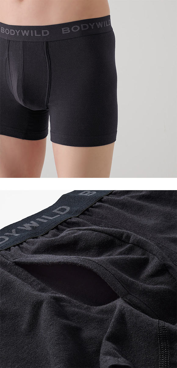 ボディワイルド ボクサーパンツ 前あき 綿混 メンズ BODYWILD