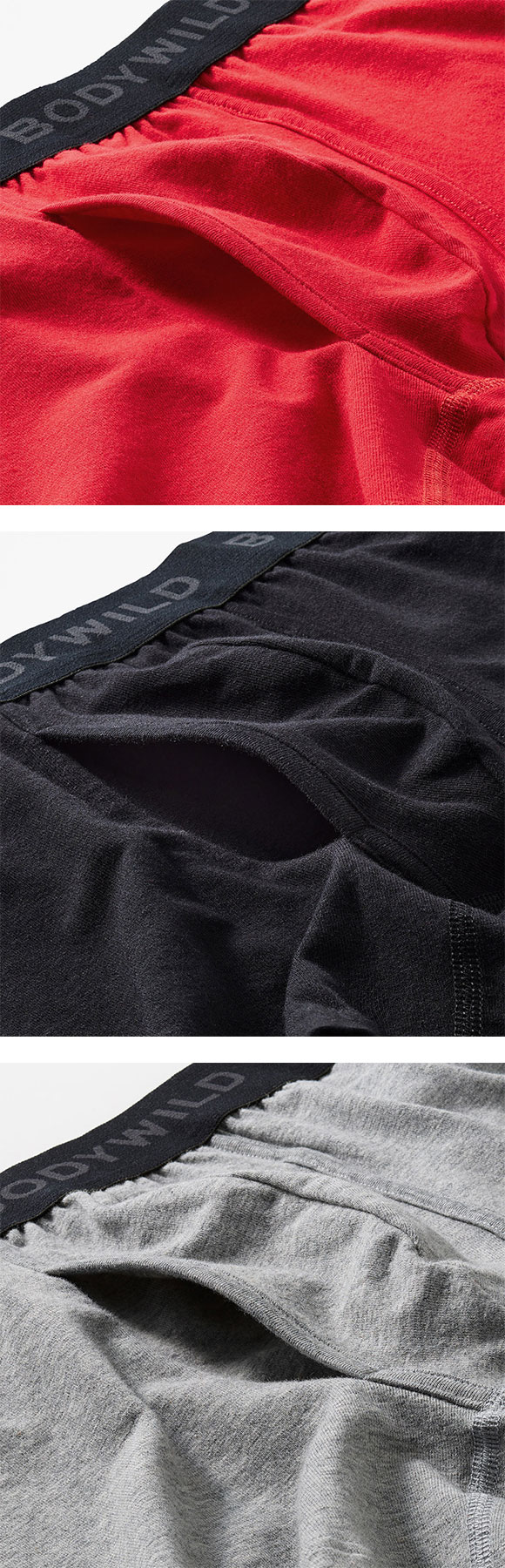 グンゼ BODY WILD スタンダード ボクサーパンツ 前あき 綿混 メンズ GUNZE ボディワイルド