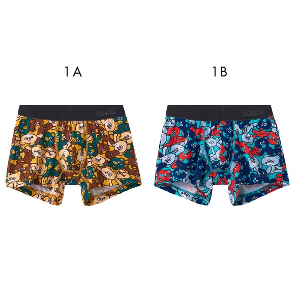 グンゼ BODY WILD クラウディッドベア柄 ボクサーパンツ 前閉じ メンズ GUNZE ボディワイルド
